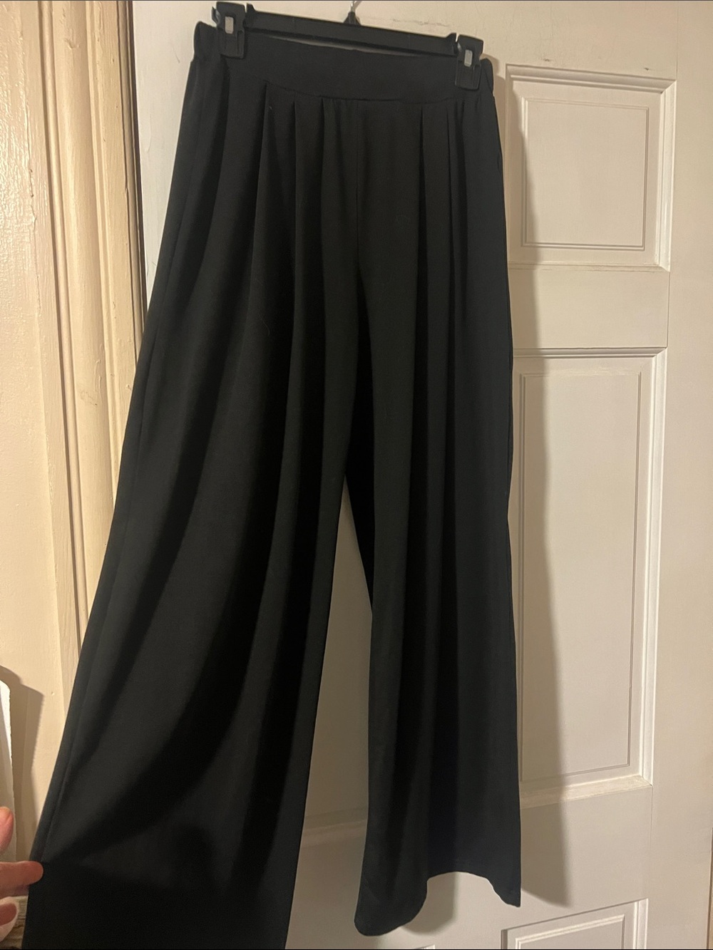 Wide Leg Black Palazzo Pants - Classic Women's Trousers